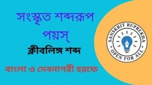 সংস্কৃত শব্দরূপ পয়স্