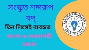 সংস্কৃত শব্দরূপ যদ্