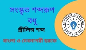 সংস্কৃত শব্দরূপ বধূ