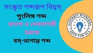 সংস্কৃত শব্দরূপ বিদ্বস্