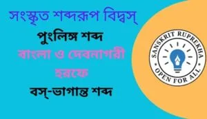 সংস্কৃত শব্দরূপ বিদ্বস্