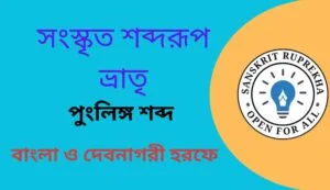 সংস্কৃত শব্দরূপ ভ্রাতৃ