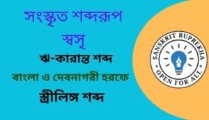সংস্কৃত শব্দরূপ স্বসৃ